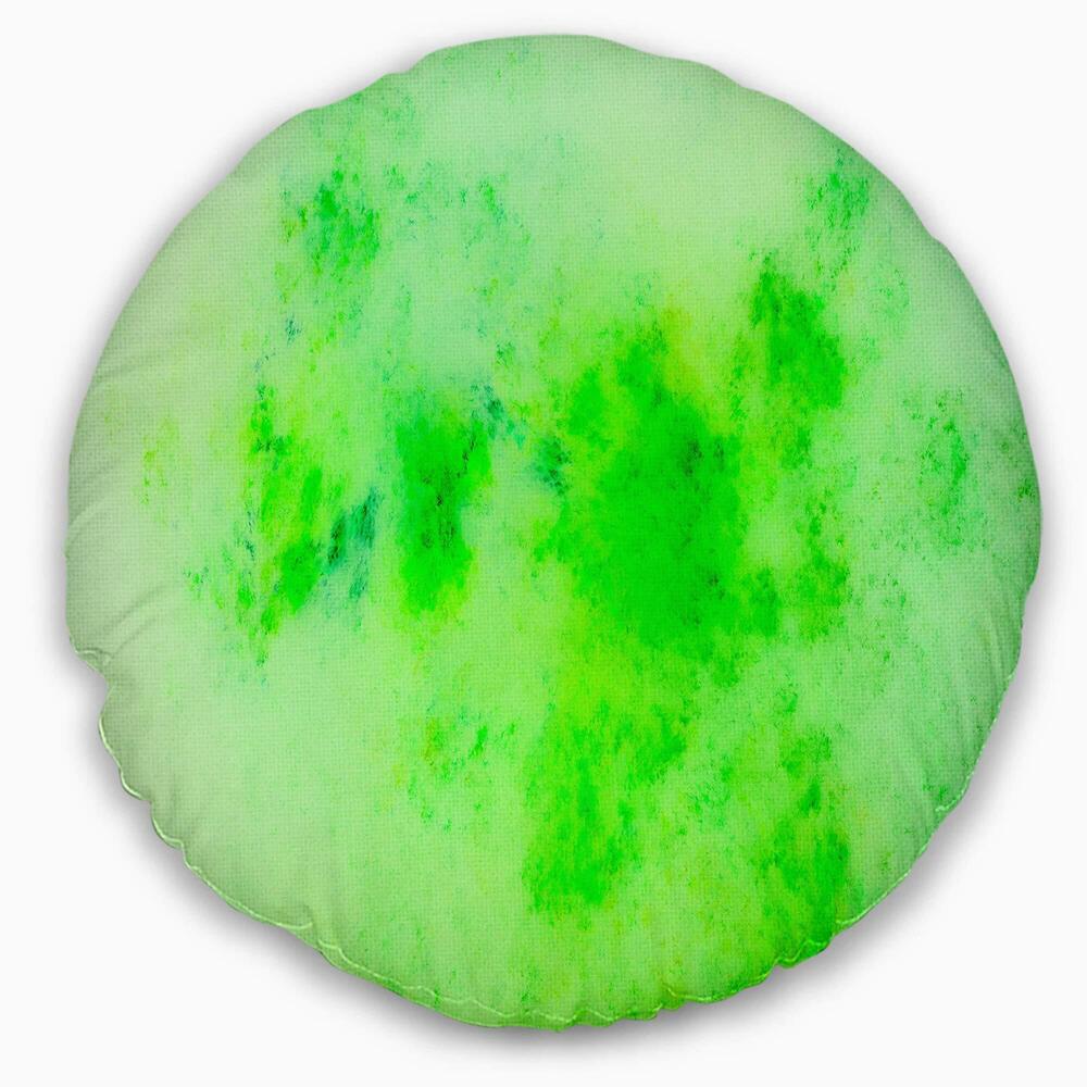 5782 Designart Bright Green Starry Fractal Sky' Abstract Throw Cushion